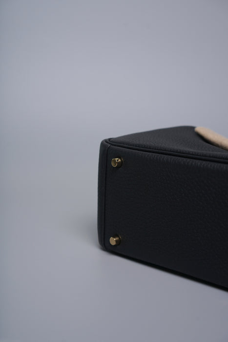 Hermes Mini Lindy II in Noir Ghw (Brand New)