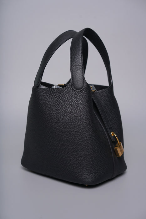 Hermes Picotin 18 in Noir Ghw (Brand New)