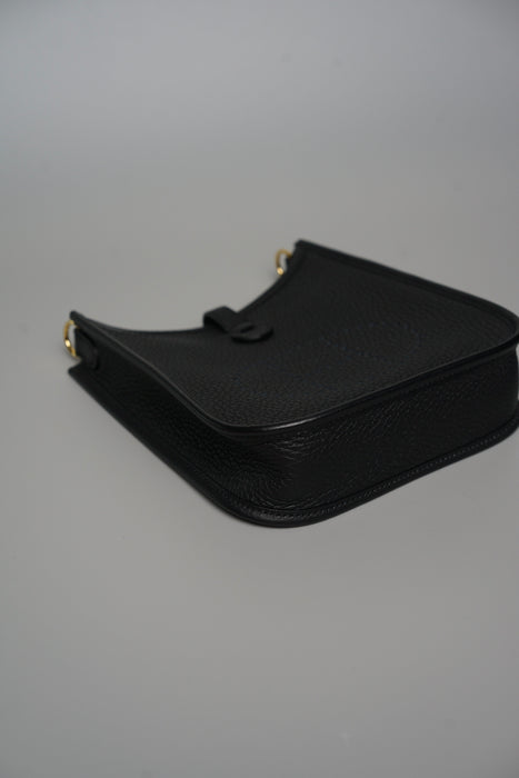 Hermes Mini Evelyne in Black Ghw (Brand New)