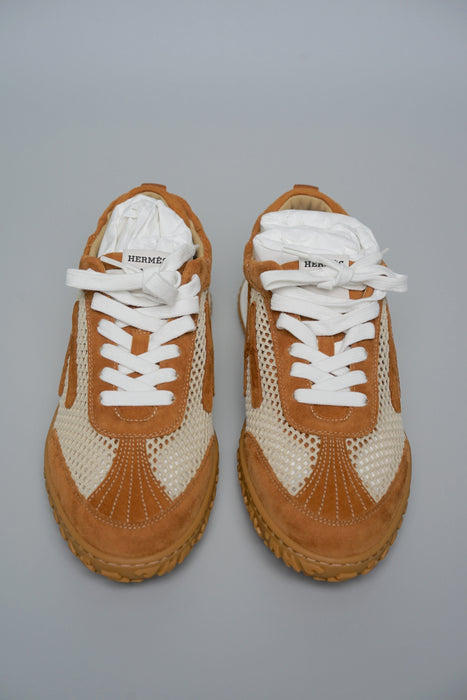 Hermes Jet Sneaker in Beige Lin/Naturel Size 38 (Brand New)