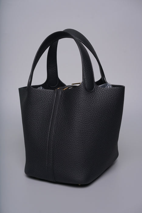 Hermes Picotin 18 in Noir Ghw (Brand New)