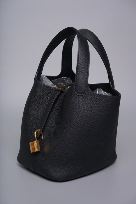 Hermes Picotin 18 in Noir Ghw (Brand New)