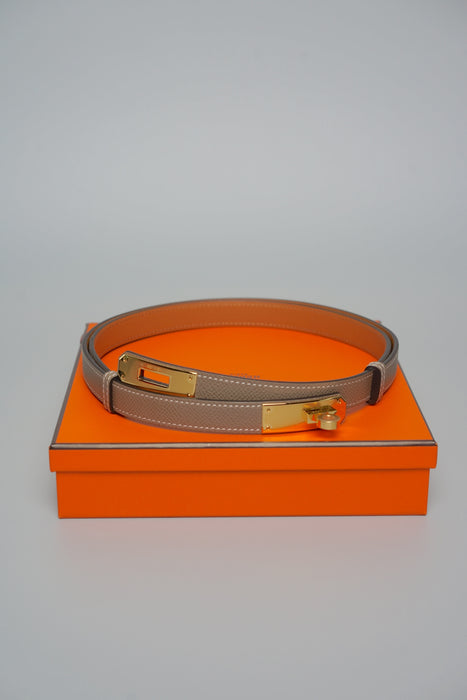 Hermes Kelly 18 Belt in Etoupe Ghw (Brand New)