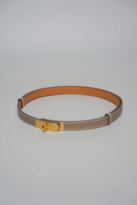 Hermes Kelly 18 Belt in Etoupe Ghw (Brand New)