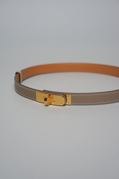 Hermes Kelly 18 Belt in Etoupe Ghw (Brand New)