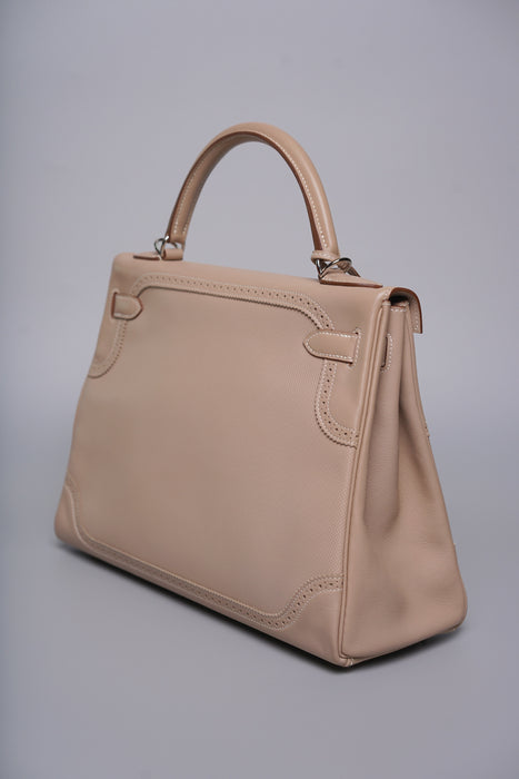 Hermes Kelly 32 in Ghillies Argile Veau Graine Phw