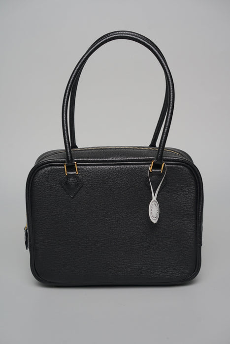 Hermes Plume Mini in Noir Chevre Mysore Ghw (Brand New)