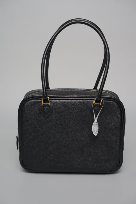 Hermes Plume Mini in Noir Chevre Mysore Ghw (Brand New)