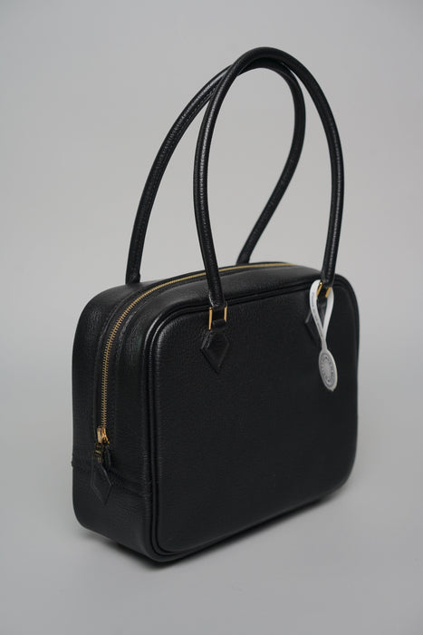 Hermes Plume Mini in Noir Chevre Mysore Ghw (Brand New)
