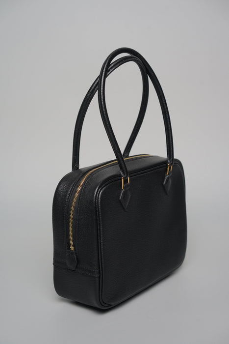 Hermes Plume Mini in Noir Chevre Mysore Ghw (Brand New)