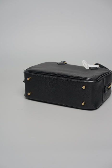 Hermes Plume Mini in Noir Chevre Mysore Ghw (Brand New)