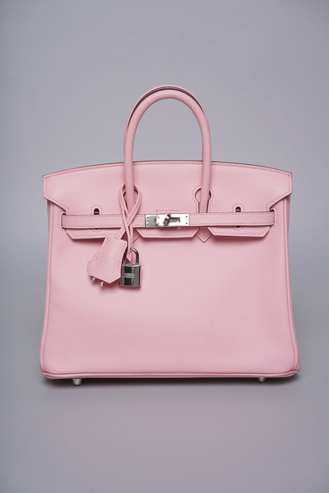 Hermes Birkin 25 in Rose Sakura Swift Phw