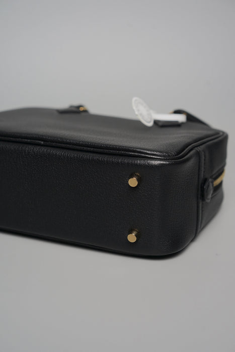 Hermes Plume Mini in Noir Chevre Mysore Ghw (Brand New)