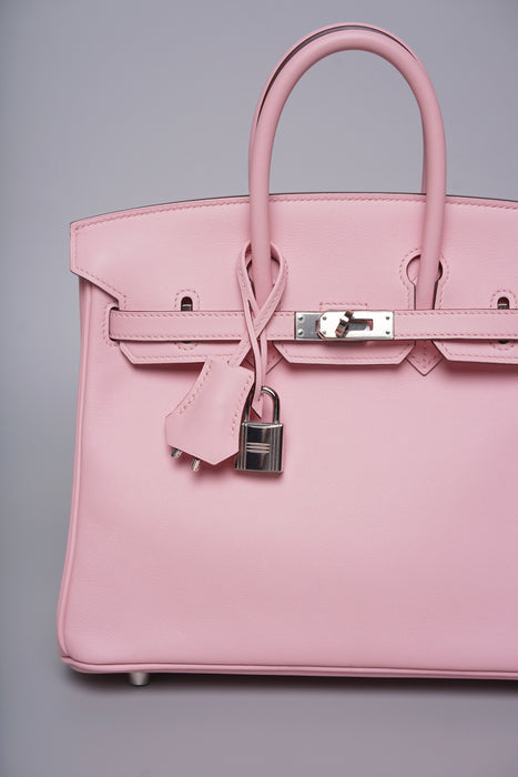Hermes Birkin 25 in Rose Sakura Swift Phw