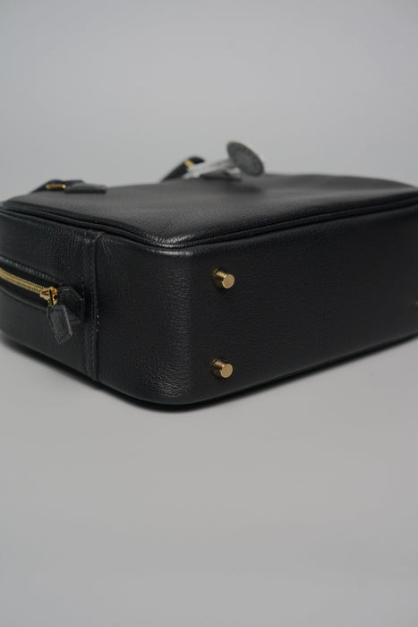 Hermes Plume Mini in Noir Chevre Mysore Ghw (Brand New)