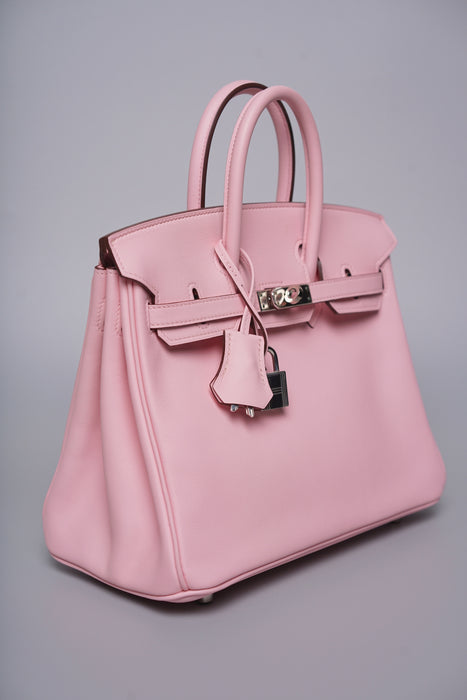 Hermes Birkin 25 in Rose Sakura Swift Phw