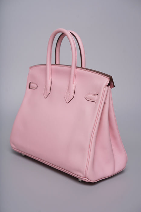 Hermes Birkin 25 in Rose Sakura Swift Phw