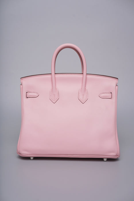 Hermes Birkin 25 in Rose Sakura Swift Phw