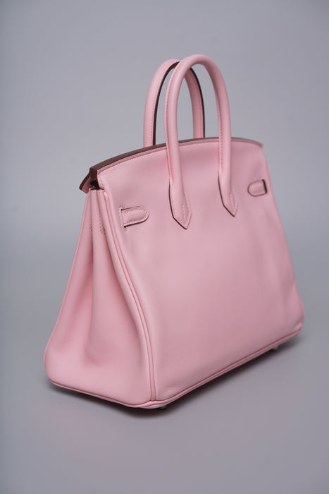 Hermes Birkin 25 in Rose Sakura Swift Phw