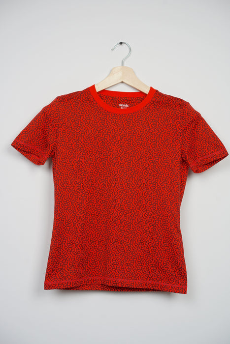 Hermes T-Shirt Micro Naoussa Jersey in Rouge Ecarlat Size 36 (Brand New)