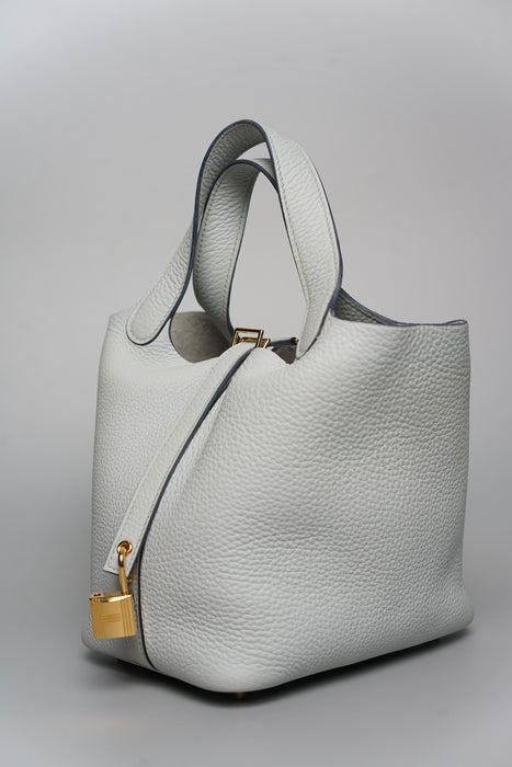 Hermes Picotin 18 in Bleu Pale Ghw
