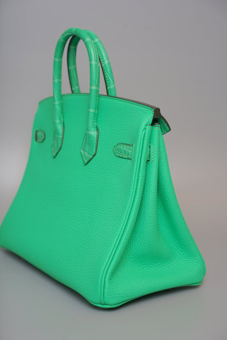 Hermes Birkin 25 Touch in Vert Comic Matte Alligator/Togo Phw (Brand New)