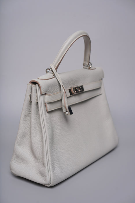 Hermes Kelly 32 in Gris Perle Phw