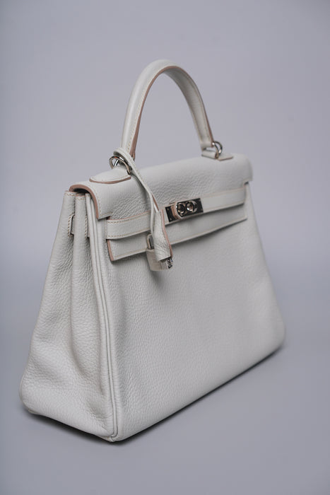Hermes Kelly 32 in Gris Perle Phw