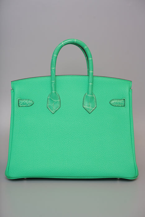 Hermes Birkin 25 Touch in Vert Comic Matte Alligator/Togo Phw (Brand New)