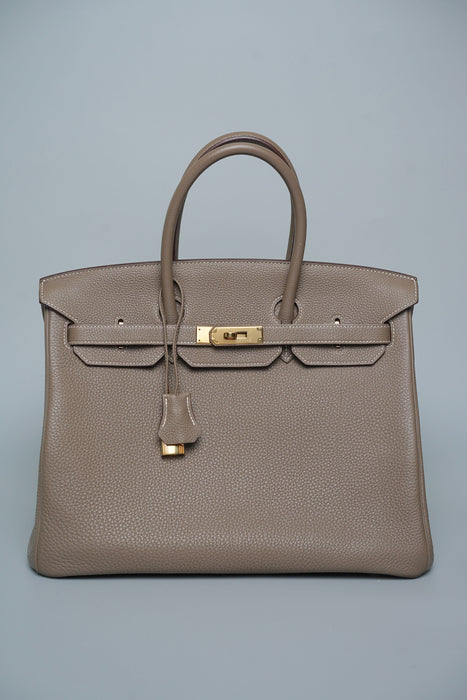 Hermes Birkin 35 in Etoupe Ghw