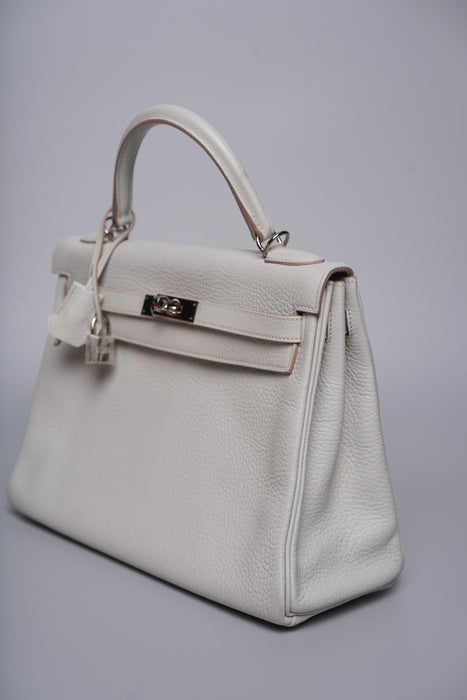 Hermes Kelly 32 in Gris Perle Phw