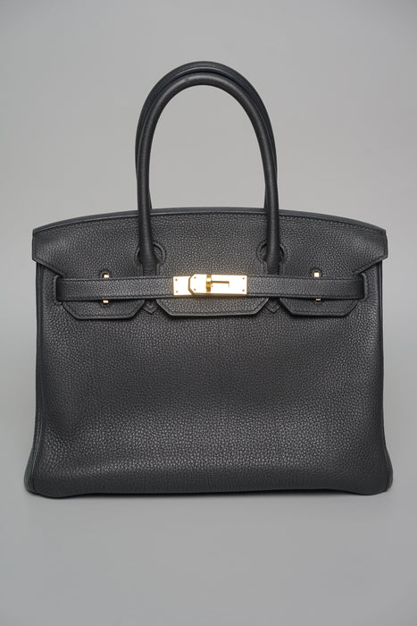 Hermes Birkin 30 in Noir Togo Ghw