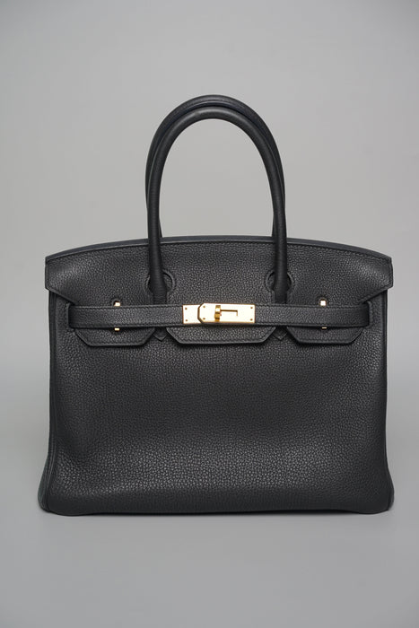 Hermes Birkin 30 in Noir Togo Ghw