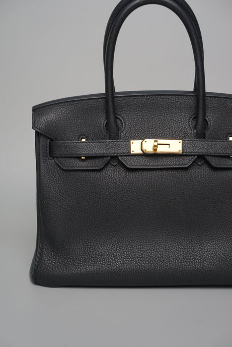 Hermes Birkin 30 in Noir Togo Ghw