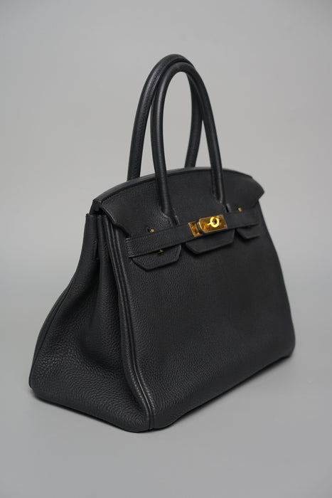 Hermes Birkin 30 in Noir Togo Ghw