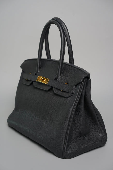 Hermes Birkin 30 in Noir Togo Ghw