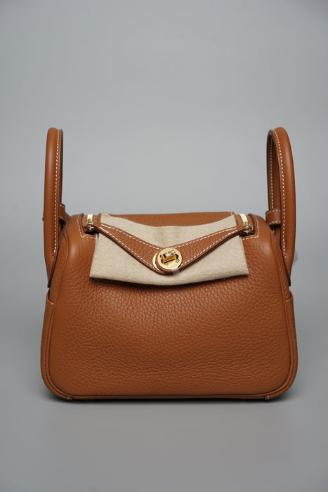 Hermes Mini Lindy ll in Gold Ghw (Brand New)