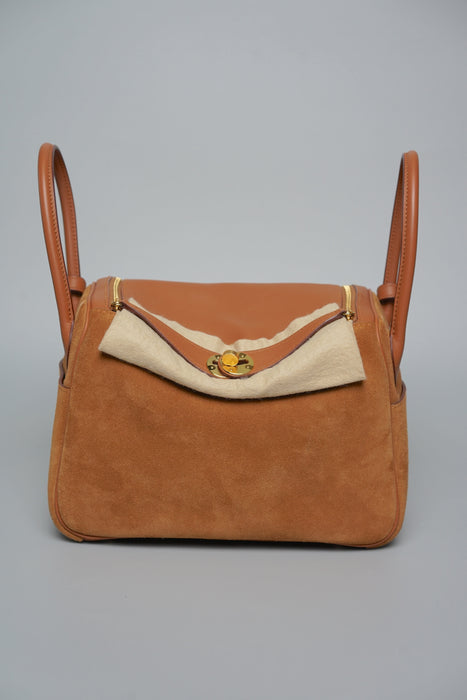 Hermes Lindy 26 in Grizzly Gold Ghw