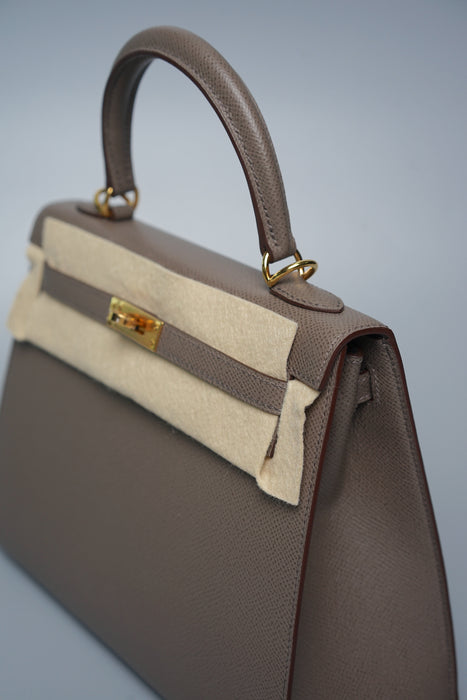 Hermes Kelly 25 Sellier in Etain Ghw (Brand New)