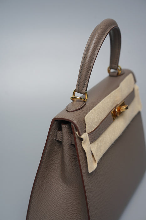 Hermes Kelly 25 Sellier in Etain Ghw (Brand New)