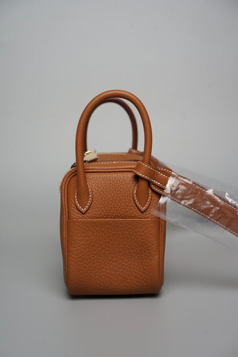 Hermes Mini Lindy ll in Gold Ghw (Brand New)