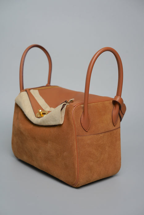 Hermes Lindy 26 in Grizzly Gold Ghw