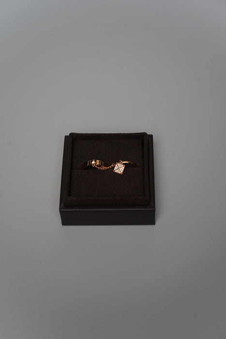 Hermes Bague double Hermès Clou d'H in Rose Gold Size 53 (Brand New)