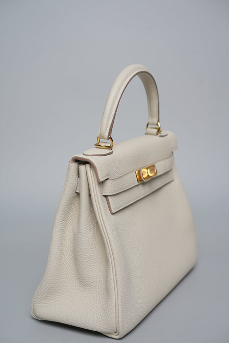Hermes Kelly 28 in Craie Togo Ghw
