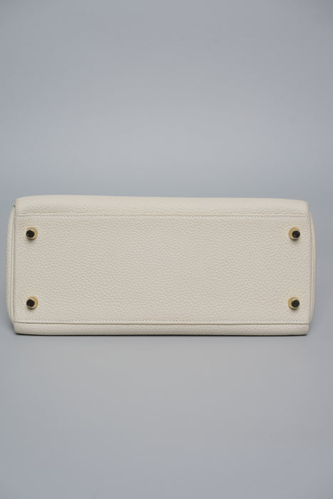 Hermes Kelly 28 in Craie Togo Ghw