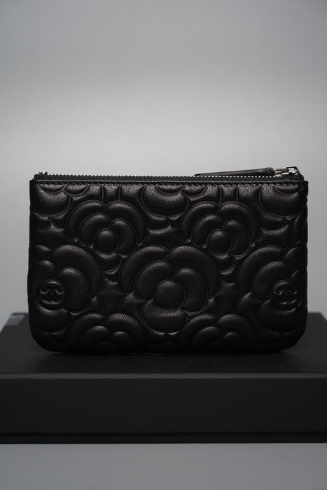 Chanel Mini O Case in Black Camellia