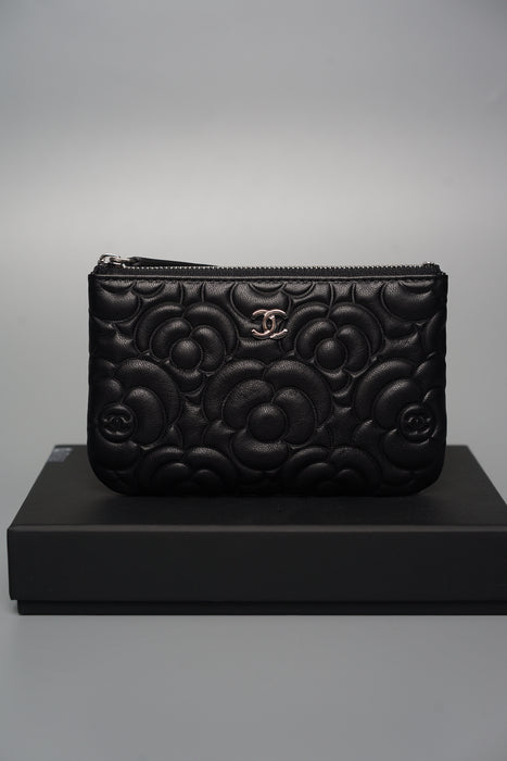 Chanel Mini O Case in Black Camellia