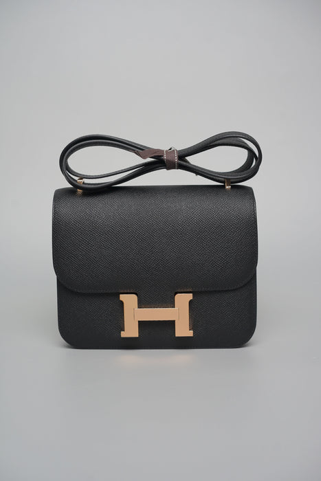 Hermes Constance 18 in Noir Epsom Rghw (Brand New)