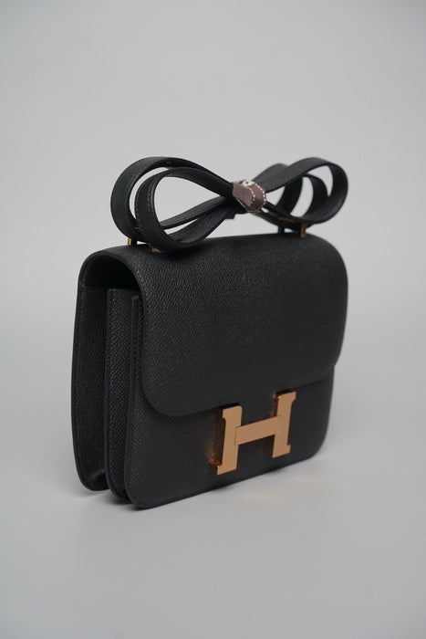 Hermes Constance 18 in Noir Epsom Rghw (Brand New)