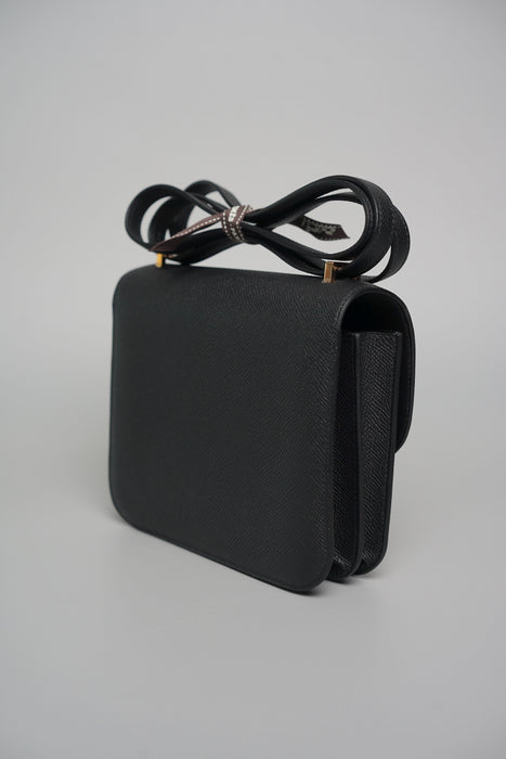 Hermes Constance 18 in Noir Epsom Rghw (Brand New)